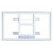First Team FT222H Gymnasium Acrylic Basketball Backboard - 42" x 72" - Competition-Grade Aluminum Frame