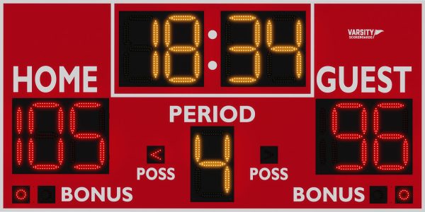 Varsity Scoreboards 2230 Indoor Basketball/Multisport Scoreboard – LED – SKU: 2230-22
