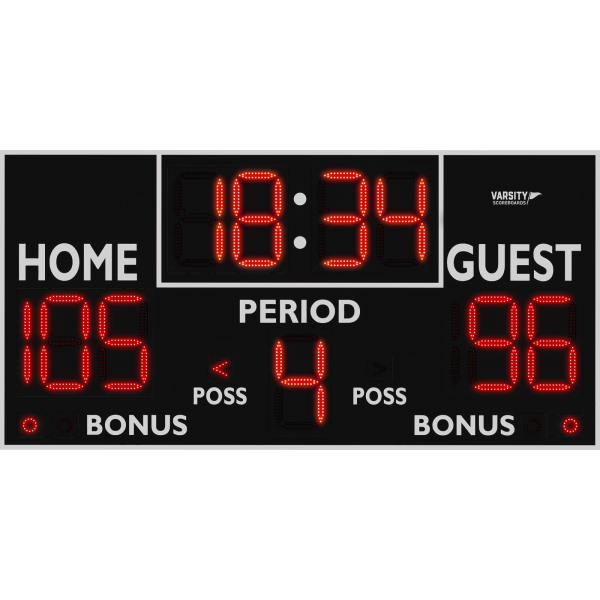 Varsity Scoreboards 3432 Outdoor Basketball/Multisport Scoreboard – LED – SKU: 3432-22