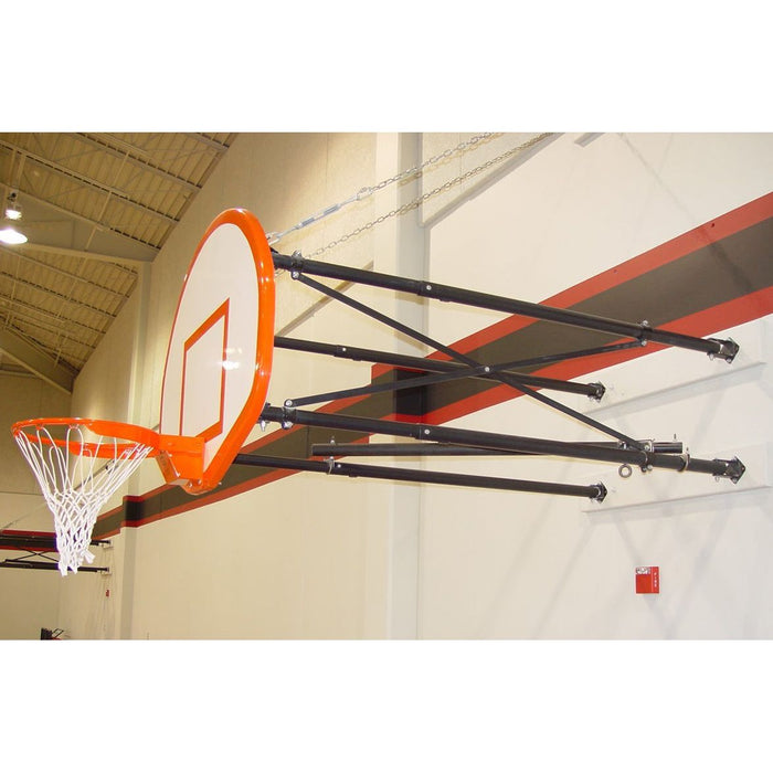 Gared Corner Mount Side-Fold Wall Basketball System w/ Steel 6'-9' - P2500-6090ST