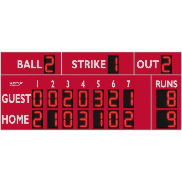 arsity Scoreboards 3316 Baseball/Softball Scoreboard – LED – SKU: 3316-22