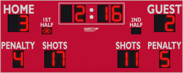 Varsity Scoreboards 3420 Soccer Scoreboard – LED, Wireless – SKU: 3420-22