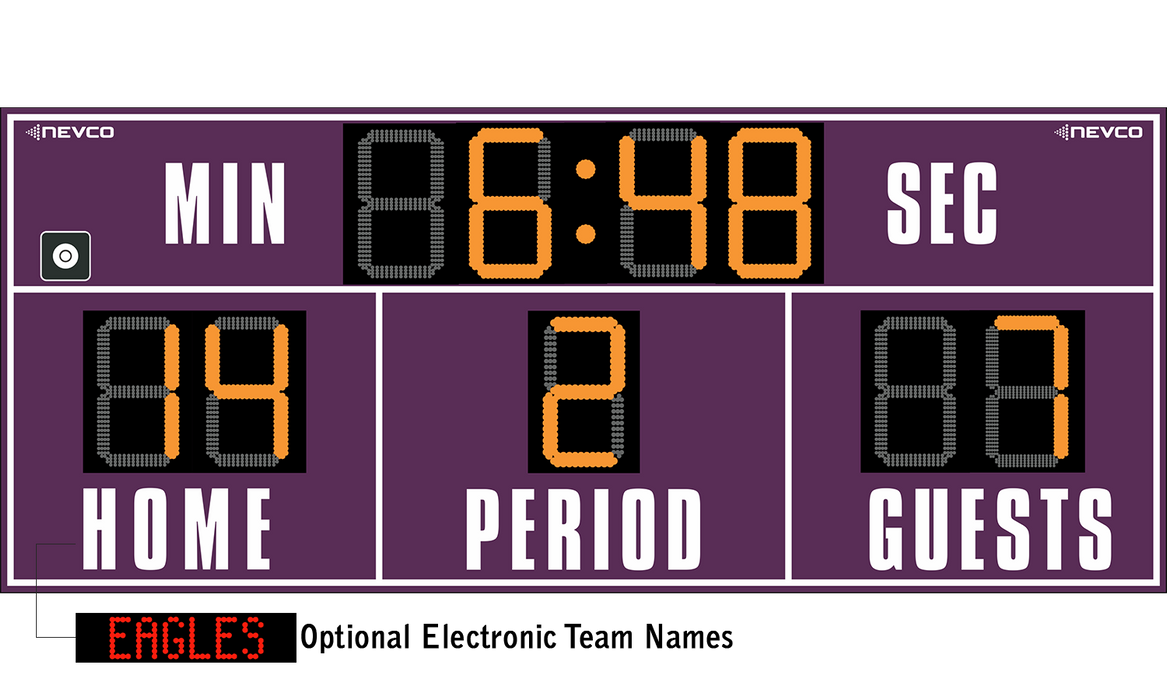 NEVCO Junior Field Football & Soccer Scoreboard – Model 3602 (12' x 5') – SKU: 3602