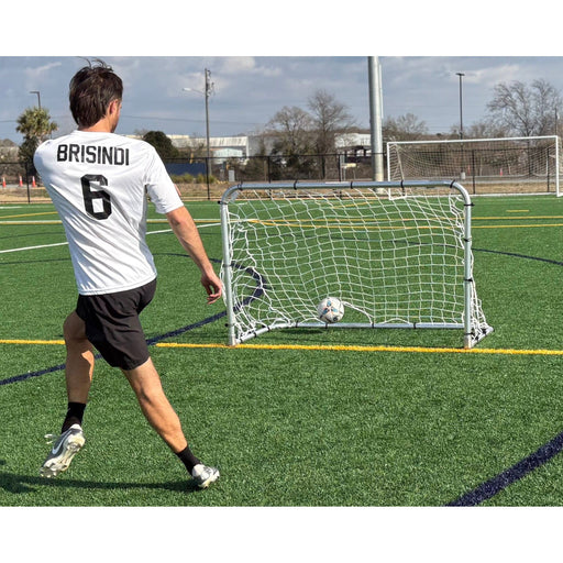 PEVO Small Goal Series 4x6 youth soccer goal in use