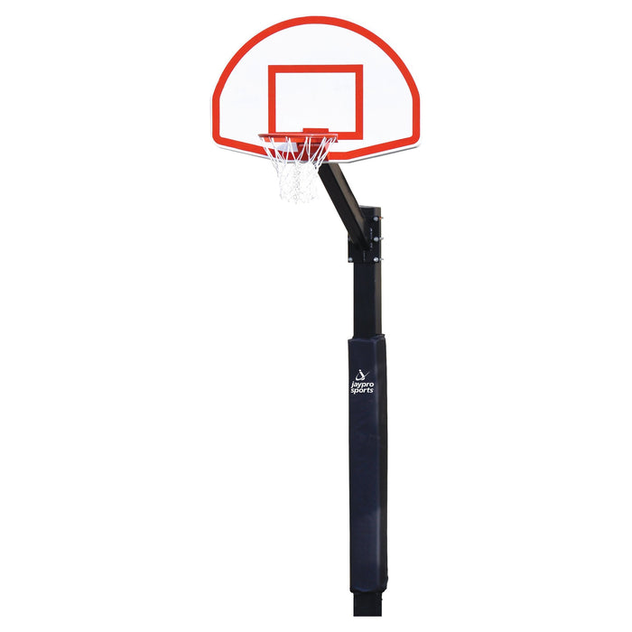 Basketball System - The Church Yard - (4 in. Sq. Pole with 40 in. in.Play Safe in. Area) - 54 in. Aluminum Fan Backboard, Flex Goal