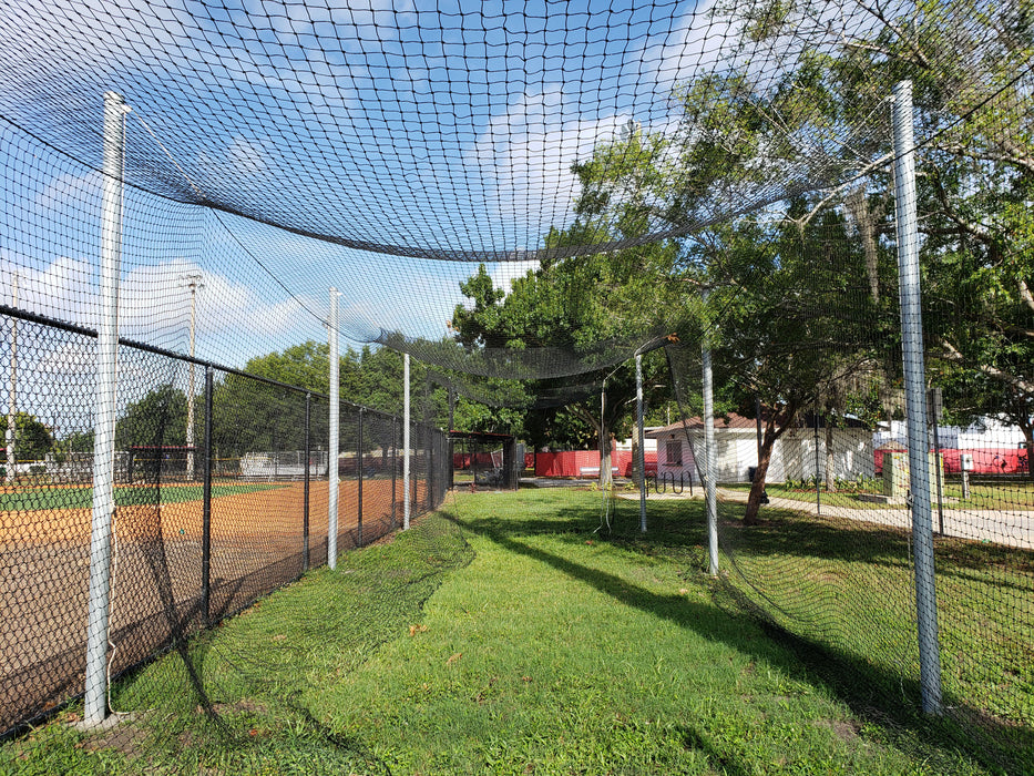 Gared Outdoor Steel Batting Cage - 70' L x 12' W x 10' H - SKU: 4086-70