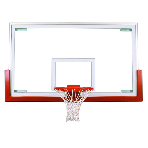 First Team FT234 Competition Glass Basketball Backboard - 42" x 72" Tempered Glass, Regulation White Border, Pre-Drilled for Padding