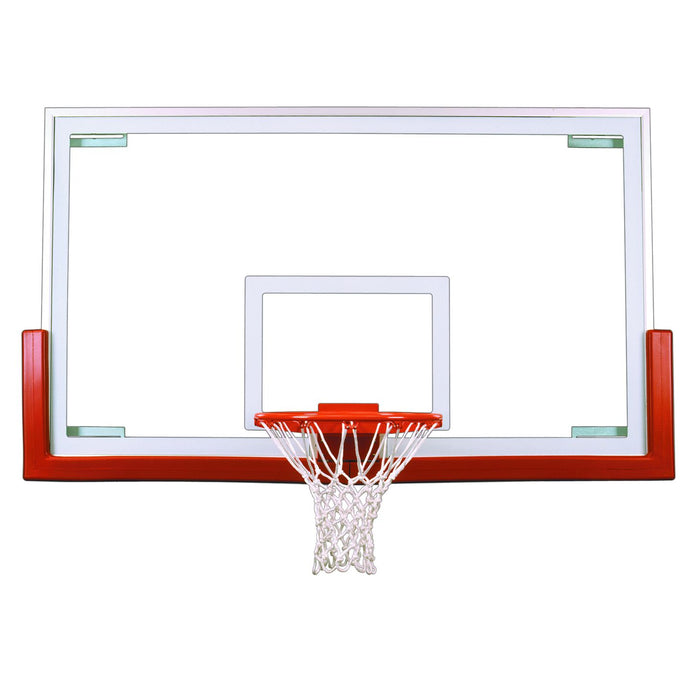 First Team FT234 Competition Glass Basketball Backboard - 42" x 72" Tempered Glass, Regulation White Border, Pre-Drilled for Padding