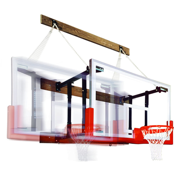 First Team FoldaMount46™ Folding Wall Mount Basketball Goal – Adjustable 48” to 72” Extension