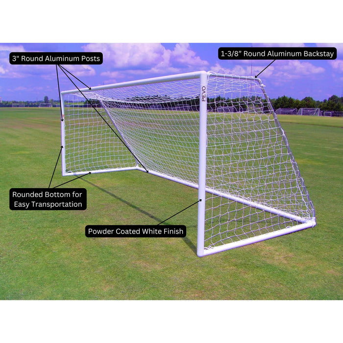 PEVO Park Series Soccer Goal - 6.5x18.5