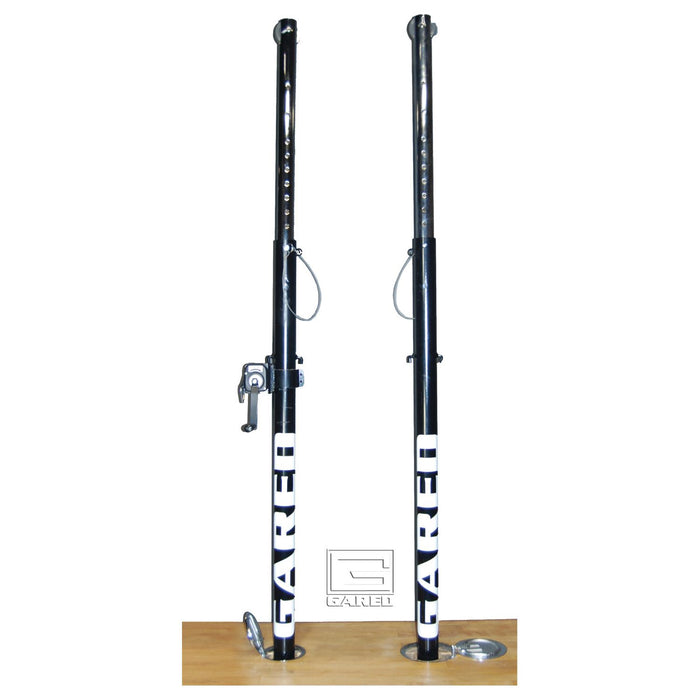 Gared OMNISTEEL One-Court Volleyball System – 3" OD Steel, Adjustable Height – No Sleeves – 5105