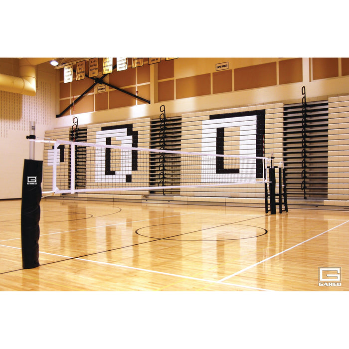 Gared RALLYLINE Scholastic Volleyball System – 3.5" OD, Aluminum, Adjustable Height – No Floor Sleeves – 6005