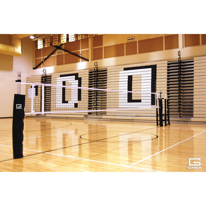 Gared RallyLine 3-1/2" OD Scholastic Two-Court Volleyball System – Multi-Sport Use – 6002