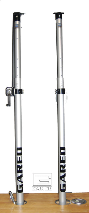 Gared RALLYLINE Scholastic Telescopic Volleyball System – 3.5" OD, Aluminum, Adjustable Height – 6100