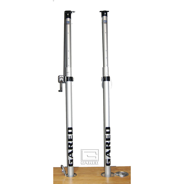 Gared RALLYLINE Scholastic Telescopic Volleyball System – 3.5" OD, Aluminum, Adjustable Height – 6100