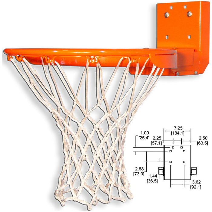 Gared Scholastic Rear-Mount Breakaway Basketball Rim - SKU 6600