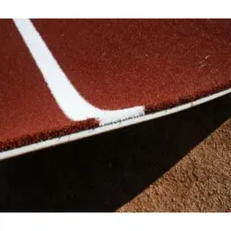 Athletic Connection Home Plate Mat Clay - 6' x 12', Foam Backing, Spike-Resistant Batting Mat - SKU: 1235890