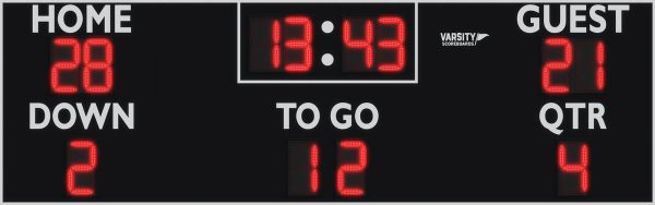 Varsity Scoreboards 7416 Football Scoreboard – LED, Wireless – SKU: 7416-22