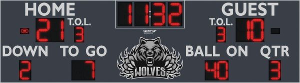 Varsity Scoreboards 7436 Football Scoreboard – LED, Wireless – SKU: 7436-22