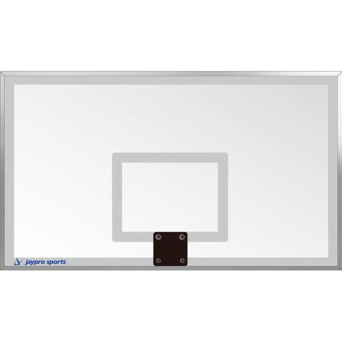 Basketball System - Titan (Powder Coated) Black (6 in. x 6 in. Pole with 6 ft. Offset) - 72 in. Glass Backboard - Playground Goal (Surface Mount)