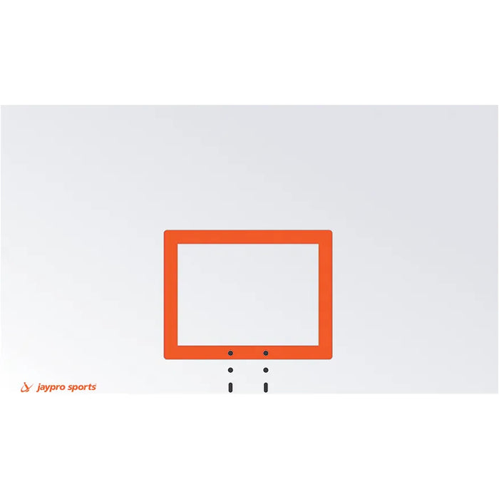 Jaypro Basketball System – Straight Post (5-9/16 in. Pole with 6 ft. Offset, 72 in. Steel Backboard, Playground Breakaway Goal) – SKU: SPA6-RS-UB