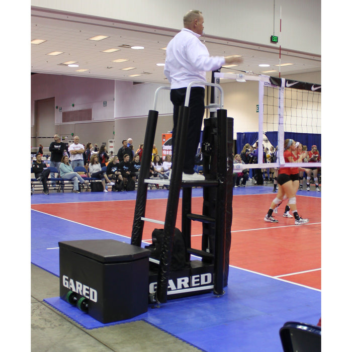 Gared GO COURT® Jr One-Court Portable Volleyball System – No Floor Sleeves Needed - 8536PKG