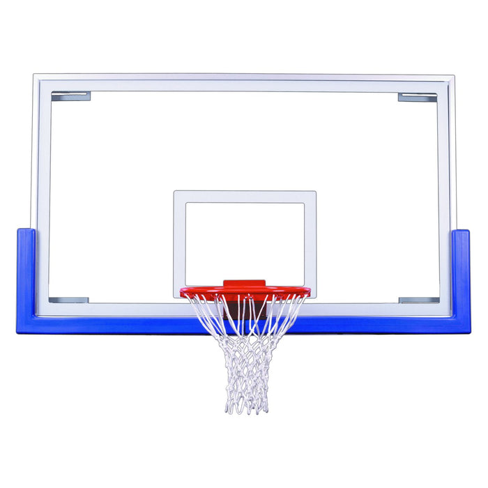 First Team FT235 Competition Glass Basketball Backboard - 42" x 72" Tempered Glass, Rim Mount Design, Built-in Goal Leveling