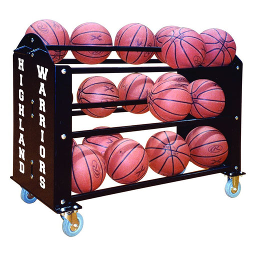 First Team Ball Hog™ Heavy-Duty Basketball Ball Cart - Holds 24 Basketballs - Durable Storage Solution