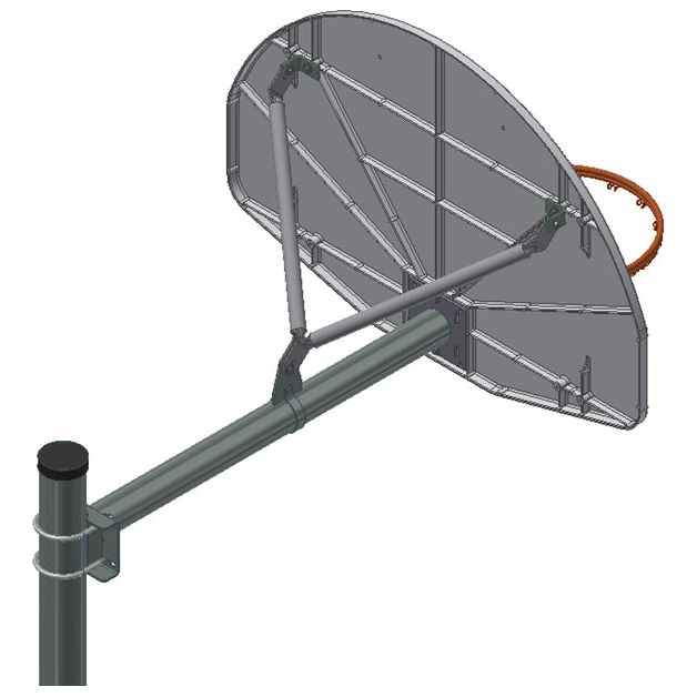 Gared Economy Playground 3-1/2" O.D. Adjustable Straight Post - SKU AAB35