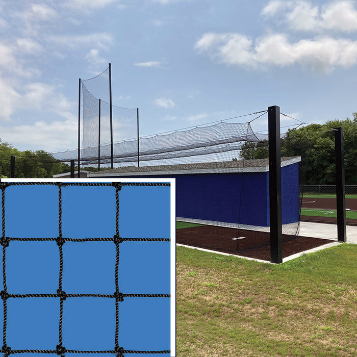 Batting Tunnel Net - All-Star - #36 Knotted Nylon Net - 1-3/4 in. Square Mesh (70 ft.L x 12 ft.W x 12 ft.H)