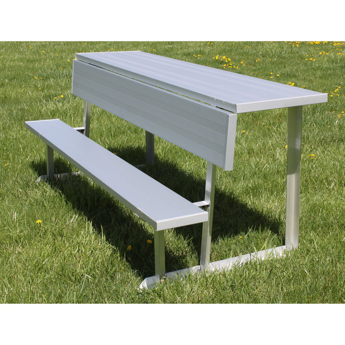 Gared Spectator Portable Bench with Shelf - 21' (Aluminum) - SKU: BE21PTWS
