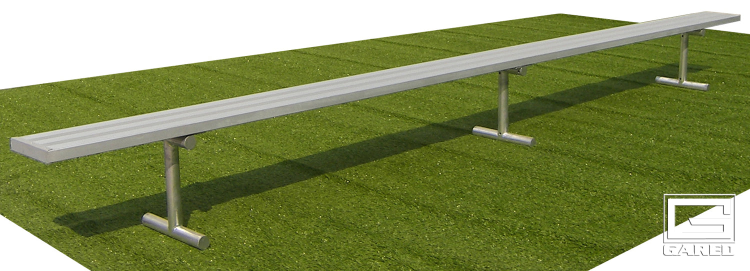 Gared Spectator Portable Bench - 27' (Aluminum, Backless) - SKU: BE27PT