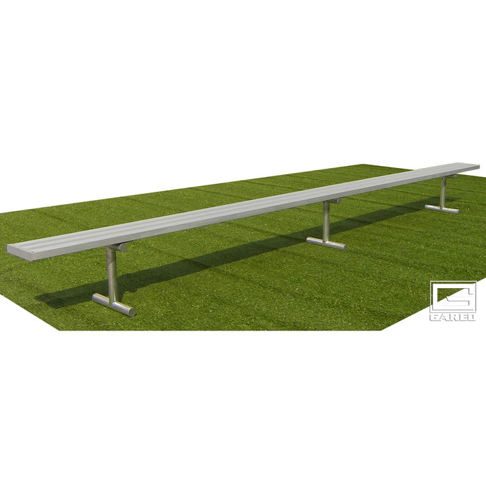 Gared Spectator Portable Bench - 27' (Aluminum, Backless) - SKU: BE27PT