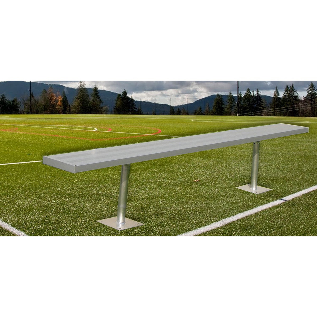 Gared Spectator Surface Mount Bench - 21' (Aluminum, Backless) - SKU ...