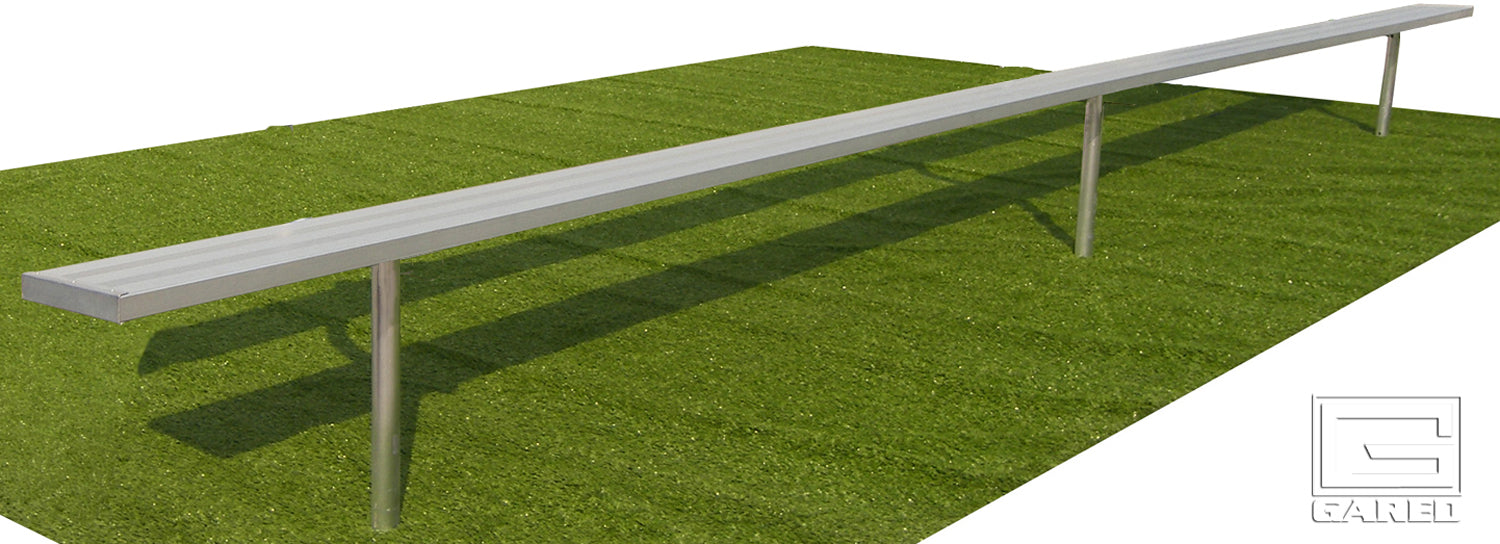 Gared Spectator Inground Bench - 21' (Aluminum, Backless) - SKU: BE21IG