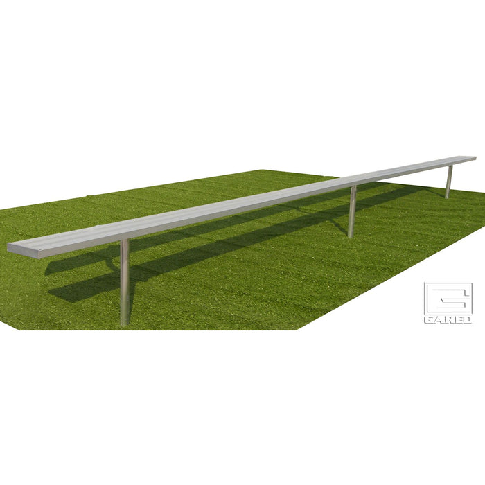 Gared Spectator Inground Bench - 21' (Aluminum, Backless) - SKU: BE21IG