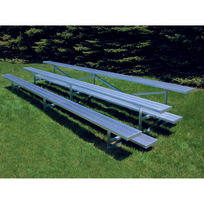 Jaypro Bleacher - 15 ft. (3 Row, Single Foot Plank) - Heavy-Duty Outdoor Seating – SKU: BLCH-3