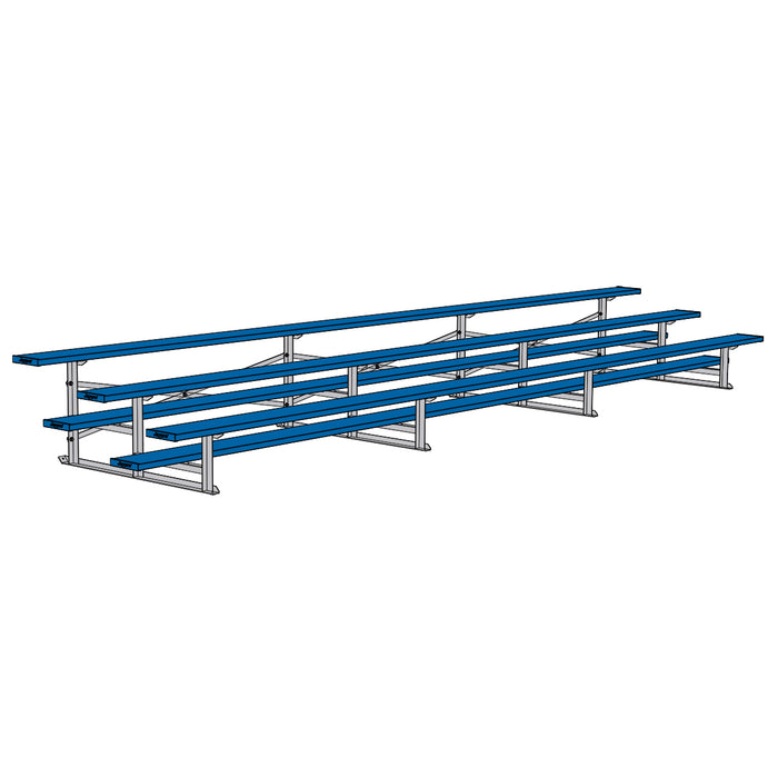 Bleacher - 21 ft. (3 Row - Single Foot Plank) - Standard, Outdoor (Powder Coated)