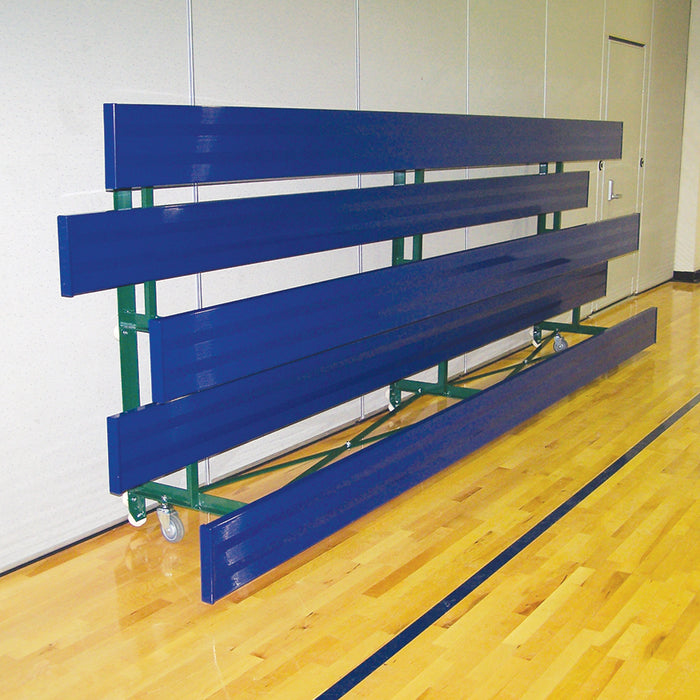 Bleacher - 21 ft. (3 Row - Single Foot Plank) - Tip & Roll (Powder Coated)