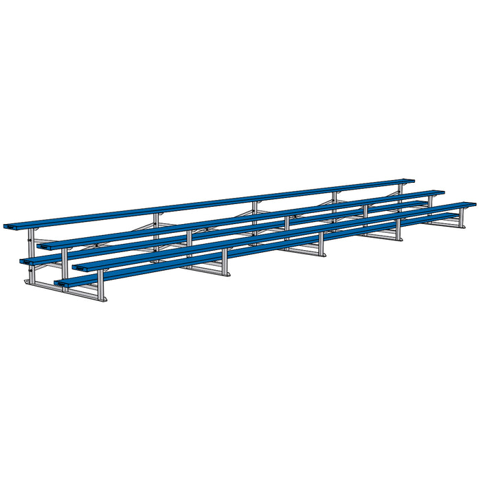 Bleacher - 27 ft. (3 Row - Single Foot Plank) - Standard, Outdoor (Powder Coated)