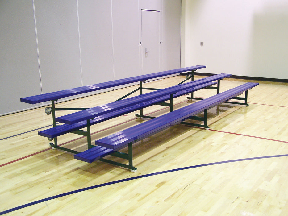 Bleacher - 15 ft. (3 Row - Single Foot Plank) - Tip & Roll (Powder Coated)