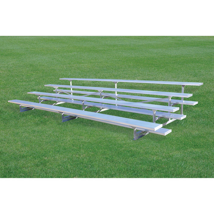 Jaypro Standard Outdoor Bleacher – 15 ft. (4 Row, Single Foot Plank) – SKU: BLCH-4