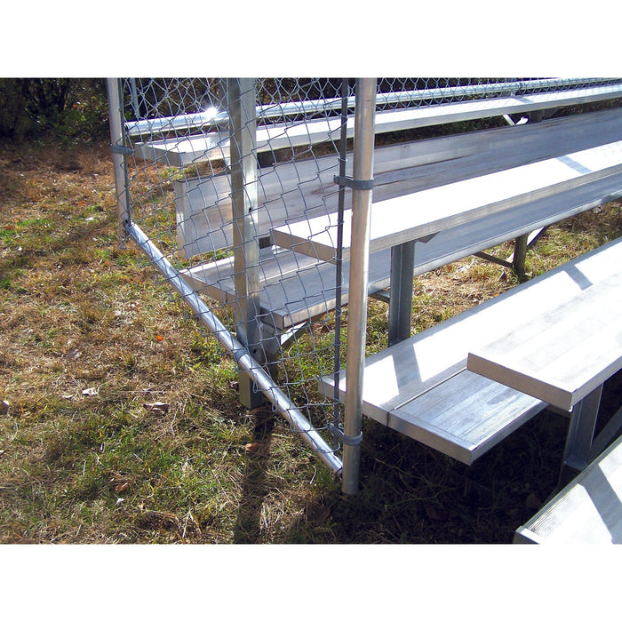 Jaypro 15 ft. 5-Row Enclosed Bleacher – Single Foot Plank, Chain-Link Rail – SKU: BLCH-5C