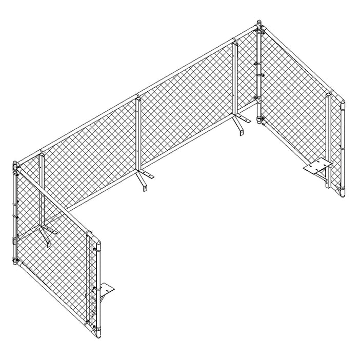 Universal Chain Link Enclosure - 15 ft. (5 Row)