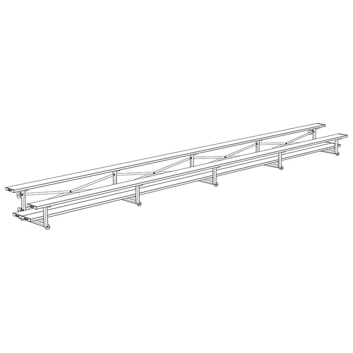 Bleacher - 27 ft. (2 Row - Double Foot Plank) - Tip & Roll