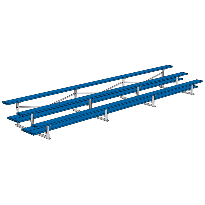 Bleacher - 21 ft. (3 Row - Double Foot Plank) - All Aluminum (Powder Coated)