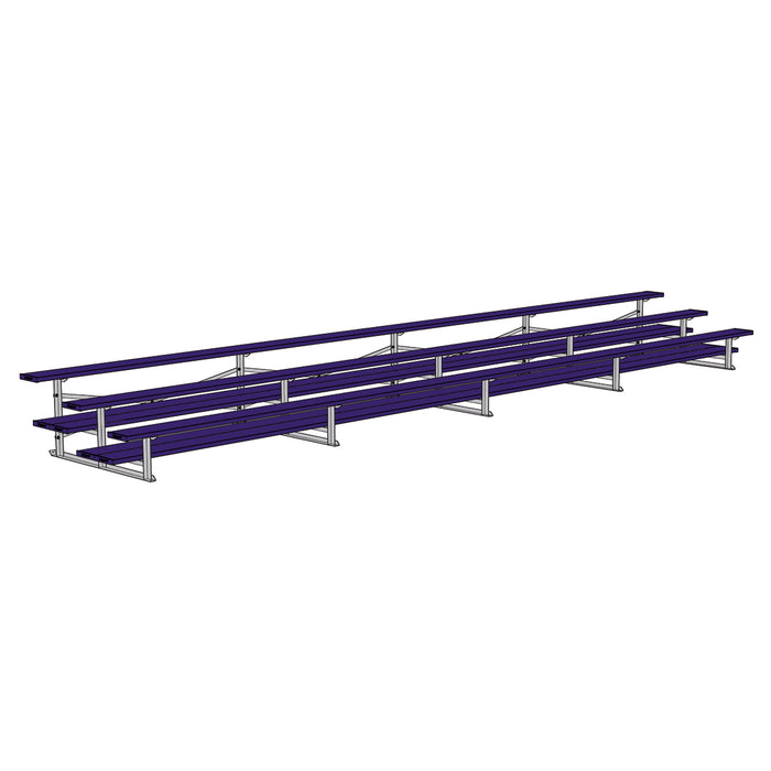 Bleacher - 27 ft. (3 Row - Double Foot Plank) - All Aluminum (Powder Coated)