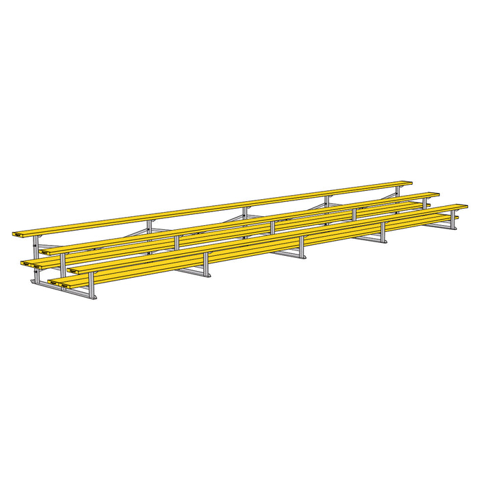 Bleacher - 27 ft. (3 Row - Double Foot Plank) - Tip & Roll (Powder Coated)