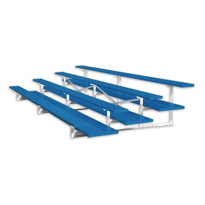 Bleacher - 15 ft. (4 Row - Double Foot Plank) - All Aluminum (Powder Coated)