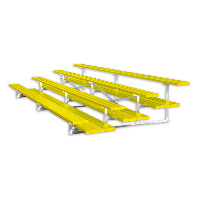 Bleacher - 15 ft. (4 Row - Double Foot Plank) - All Aluminum (Powder Coated)